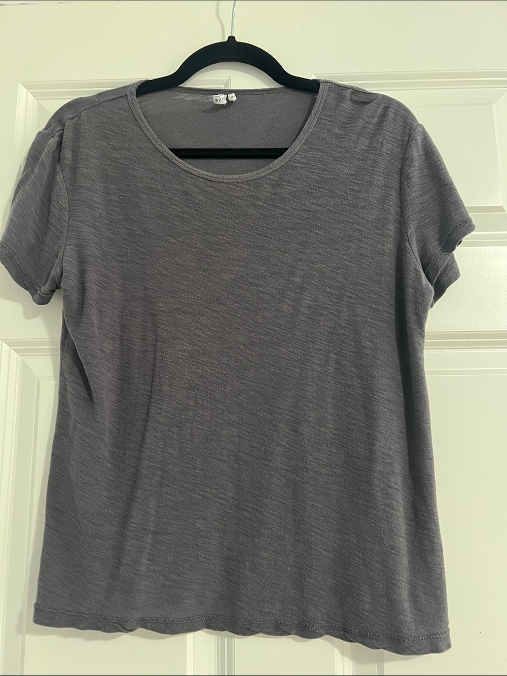 Classic Gray Short-Sleeve Crewneck Tee - Women's